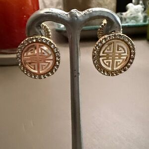 Elegant Gold tone Stud Earrings